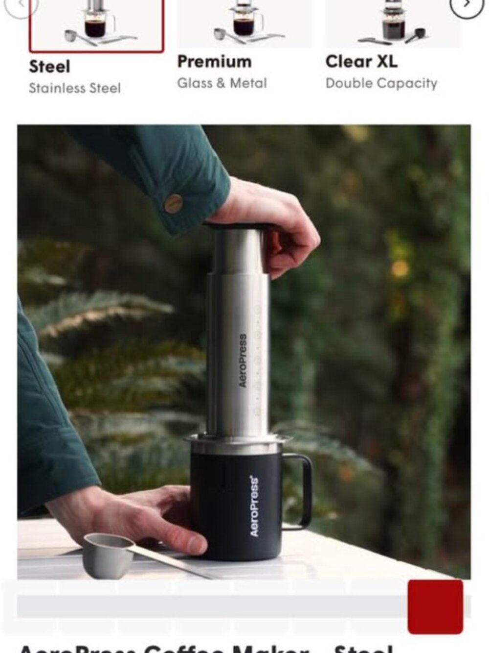 Brand new stainless steel Aeropress. *on back order online!* - Picture 2 of 4